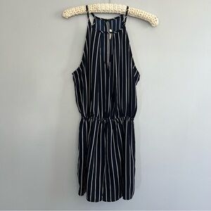 Soprano Navy and White Striped Romper
